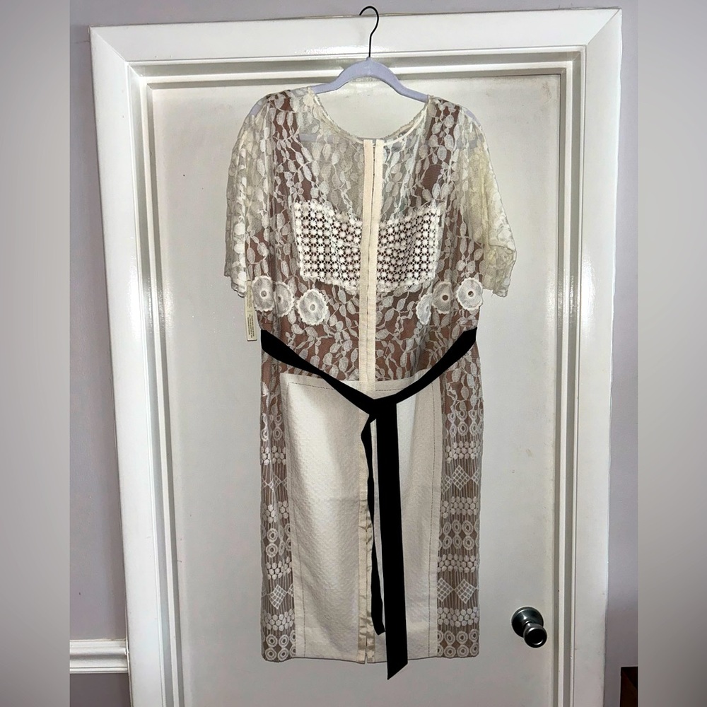 Beguile by Byron Lars Ivory Lace Floral Crochet Dress